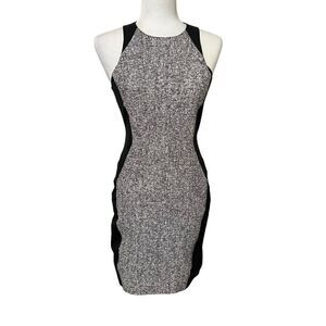 Rag & Bone XSmall Women's White & Black Weave Pattern Bodycon Sheath Dress*